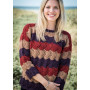 Mayflower Sweater with Stripes and lace - Sweater Knitting Pattern Size S - XXXL