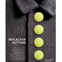 SeeMe Reflective Buttons Round Neon Yellow 28mm - 4 pcs