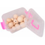 Infinity Hearts Wood Pearls in Plastic Box Round 12-50mm - 30 pcs