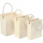 Bags with handle, H: 12+14+16 cm, depth 5+7+9 cm, W: 16+16.5+18 cm, 3 pcs / 1 set