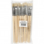 Nature Line Brushes, L: 19 cm, W: 11 mm, flat, 12 pc/ 1 pack