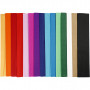Crepe Paper, assorted colours, L: 2,5 m, W: 50 cm, 22 g, 60 pleats/ 60 pack