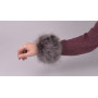 Fur Puff For Sleeves/Wrist Gray 20 cm - 1 pcs
