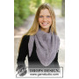 The Winter Way by DROPS Design - Knitted Set with Head Band, Shawl and Wrist Warmers Pattern Sizes S - XL