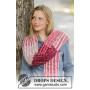 Raspberry Hug by DROPS Design - Knitted Scarf Pattern 173x32 cm