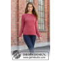 Red Sky by DROPS Design - Knitted Jumper Pattern Sizes S - XXXL