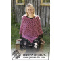 Malina by DROPS Design - Crocheted Poncho Pattern Sizes S - XXXL