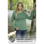 Green Echo by DROPS Design - Knitted Jumper Pattern Sizes S - XXXL