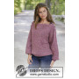 Raspberry Flirt by DROPS Design - Knitted Jumper Pattern Sizes S - XXXL