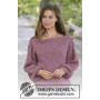 Raspberry Flirt by DROPS Design - Knitted Jumper Pattern Sizes S - XXXL