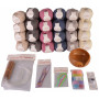 Infinity Hearts Baby Merino Huge Knitting Package 80cm Circular Knitting Needles - 3 kg. Yarn - 6X10 colours