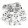 Shrink Plastic Sheets with motives, sheet 10.5x14.5 cm, 36 sheets
