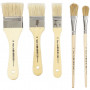Varnish Brushes, L: 18,5-21,5 cm, W: 13-50 mm, flat, 10 pc/ 1 pack