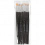 Gold Line Brushes, L: 17 cm, W: 3 mm, round, 12 pc/ 1 pack