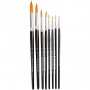 Gold Line Brushes, size 0-22, W: 1.5-8 mm, 8 pcs