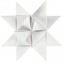 Paper star strips, white, L: 44+78 cm, D 6,5+11,5 cm, W: 15+25 mm, 32 strips/ 1 pack