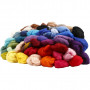 Carded Wool, 21 micron, 20x20 g, asstd. colours