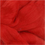 Carded Wool, 21 micron, 100 g, christmas red