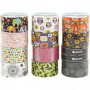 Duct Tape, assorted colours, Patterned, W: 48 mm, 5 m/ 12 pack