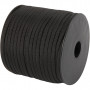 Polyester Cord, W: 5 mm, 50 m, black