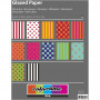 Glazed Paper, sheet 24x32 cm, 80 g, 50 mixed sheets, asstd colours