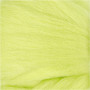 Carded Wool, 21 micron, 100 g, lime green