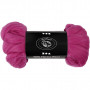 Carded Wool, 21 micron, 100 g, violet-red