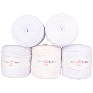 Infinity Hearts Dahlia Fabric Yarn 01 White Shades - 1 pc