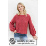 Berry Diamond by DROPS Design - Knitted Jumper Pattern Sizes S - XXXL