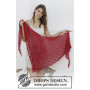 Glowing Embers by DROPS Design - Knitted Shawl Pattern 174x54 cm