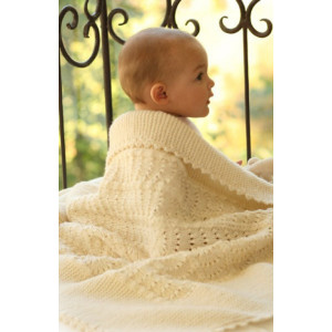 Princess Chantilly by DROPS Design - Knitted Baby Blanket Pattern 65x80 cm