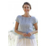 Charlotte by DROPS Design - Knitted Top with Short Sleeves and Lace Pattern size S - XXXL
