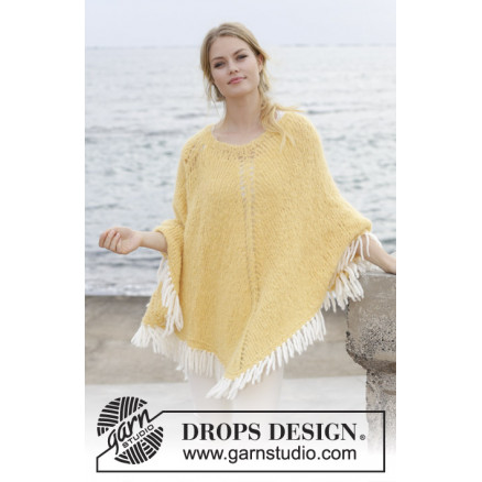 Soldans By Drops Design Poncho Knitting Pattern S Xxxl