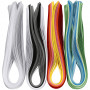 Quilling Paper Strips, assorted colours, L: 78 cm, W: 5 mm, 120 g, 12x100 pc/ 1 pack