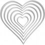 Die Cut and Embossing Folder, heart, size 2,5x3-10x11 cm, 1 pc