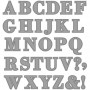 Die Cut, alphabet, size 2x1,5-2,5 cm, 1 pc