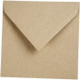 Recycled Envelopes, size 16x16 cm, 120 g, 50 pcs, natural
