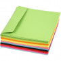 Coloured Envelopes, assorted colours, envelope size 16x16 cm, 80 g, 10 pc/ 10 pack