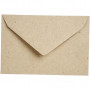 Recycled envelope, natural, envelope size 7,8x11,5 cm, 120 g, 50 pc/ 1 pack