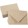 Recycled envelope, natural, envelope size 7,8x11,5 cm, 120 g, 50 pc/ 1 pack