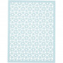 Pad with Cardboard Lace Patterns, blue, light blue, dark blue, purple, A6, 104x146 mm, 200 g, 24 pc/ 1 pack