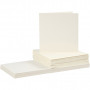card size 15x15 cm, envelope size 16x16 cm, 50 sets, off-white