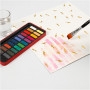 Watercolor Paper Pad with Printed Designs, white, size 30,5x30,5 cm, 12 sheet/ 1 pc