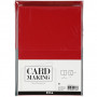 Cards and envelopes, green, red, card size 10,5x15 cm, envelope size 11,5x16,5 cm, 110+230 g, 50 set/ 1 pack