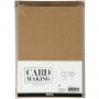 Cards and Envelopes, card size 10.5x15 cm, envelope size 11.5x16.5 cm, 50 sets, natural
