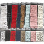 Lace Patterned cardboard, assorted colours, 10,5x15 cm, 200 g, 8x10 pack/ 1 pack