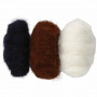 Wool for Needle felting Black/Brown/White 3x10 g