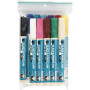 Glass & Porcelain Marker, assorted colours, line 2-4 mm, opaque, 12 pc/ 1 pack