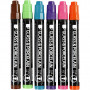 Glass and Porcelain Markers, additional colours, line 1-3 mm, semi opaque, 6 pc/ 1 pack