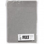 Craft Felt, grey, A4, 210x297 mm, thickness 1 mm, 10 sheet/ 1 pack